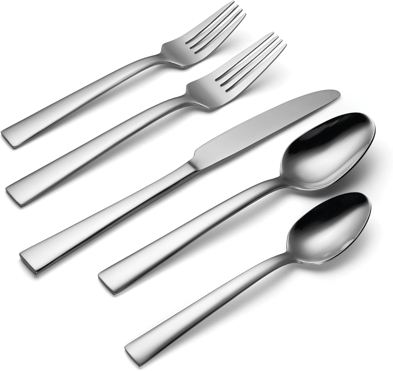 Oneida Madison Avenue 45 Piece Casual Flatware Set, 18/0 Stainless, Service for 8,Silver,45pc - Image 3